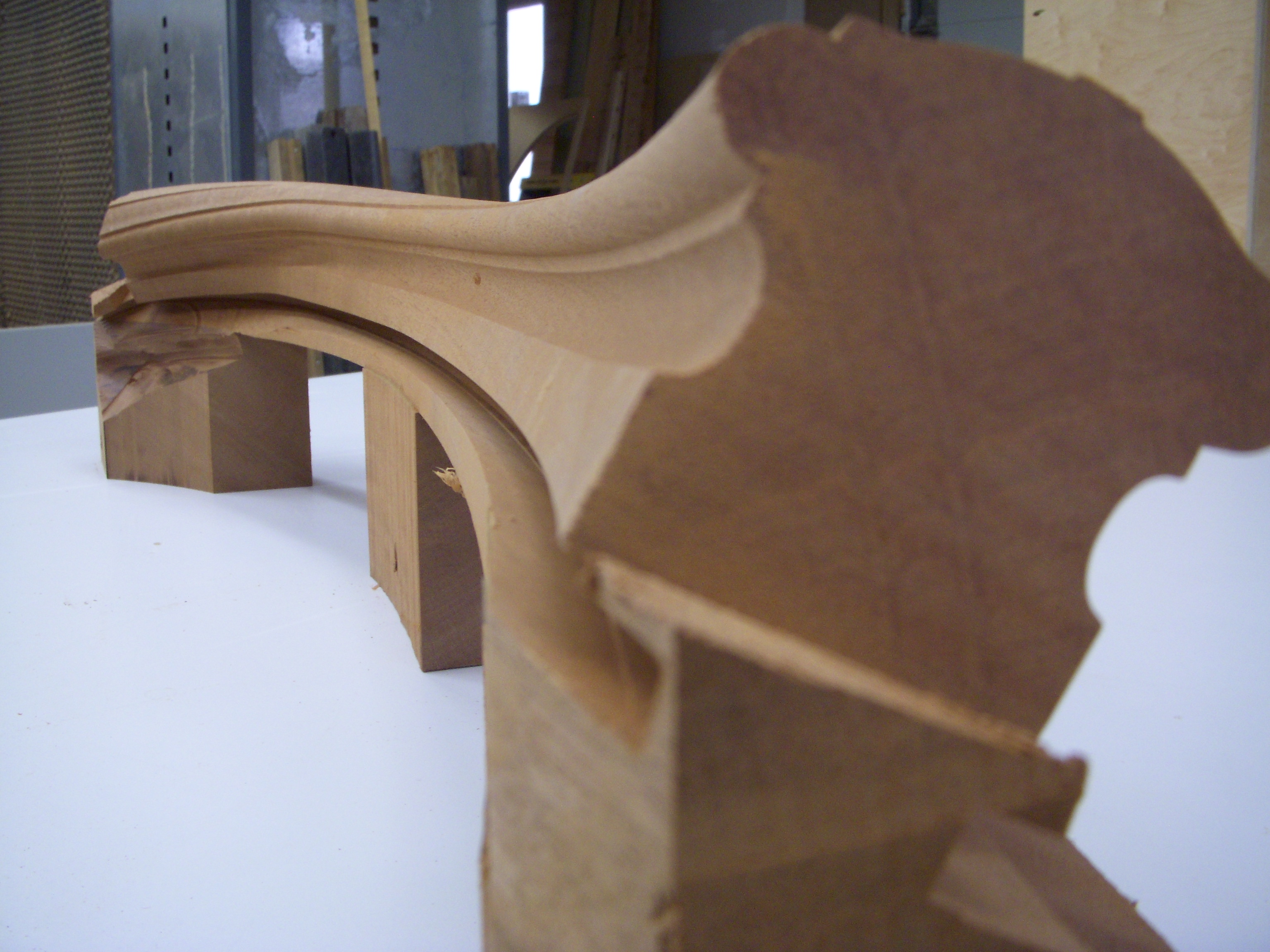 Custom Curved Handrail Profile and Wreath